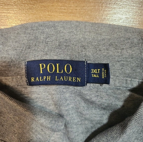 Polo Ralph Lauren Polo Shirt Adult  3XLT Gray Short Sleeve Mens 100% Cotton - Picture 4 of 10